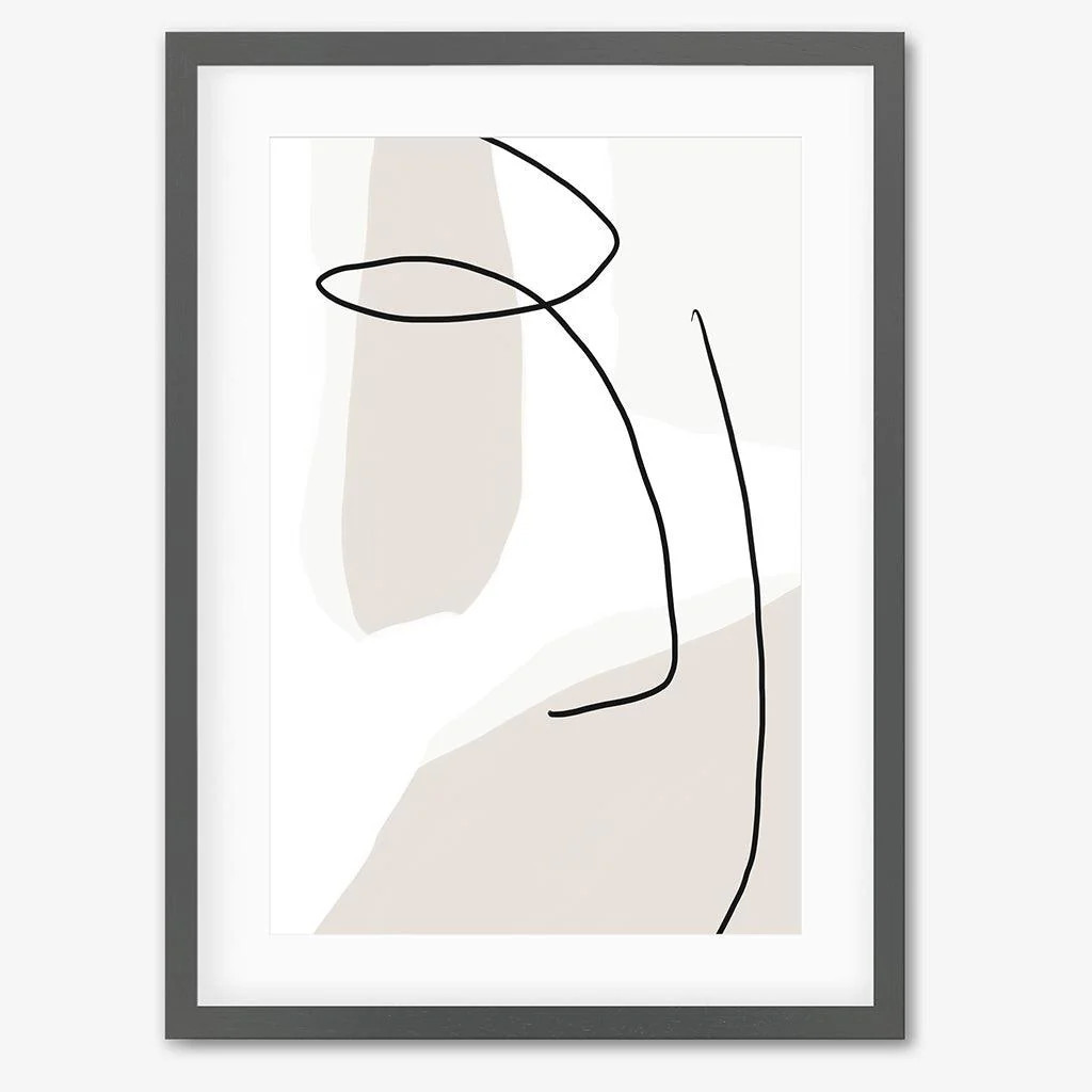 Contemporary Face Line Art Print | Abstract House