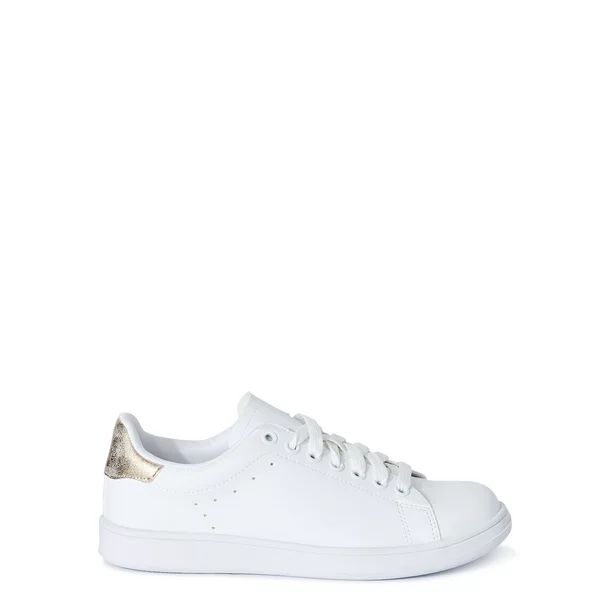 Time and Tru Women's Classic Court Sneakers, Wide Width Available - Walmart.com | Walmart (US)