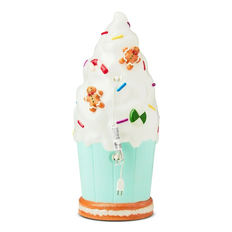 Lighted Blow Mold Cupcake Outdoor Christmas Decoration, Multicolor, 30", by Holiday Time | Walmart (US)