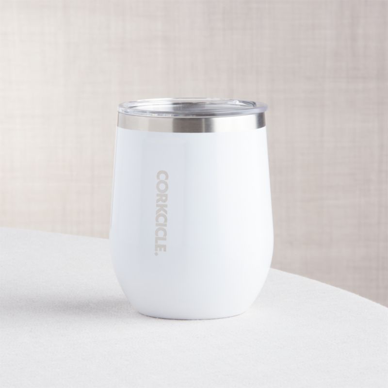 Corkcicle Stemless White Wine Glass + Reviews | Crate and Barrel | Crate & Barrel