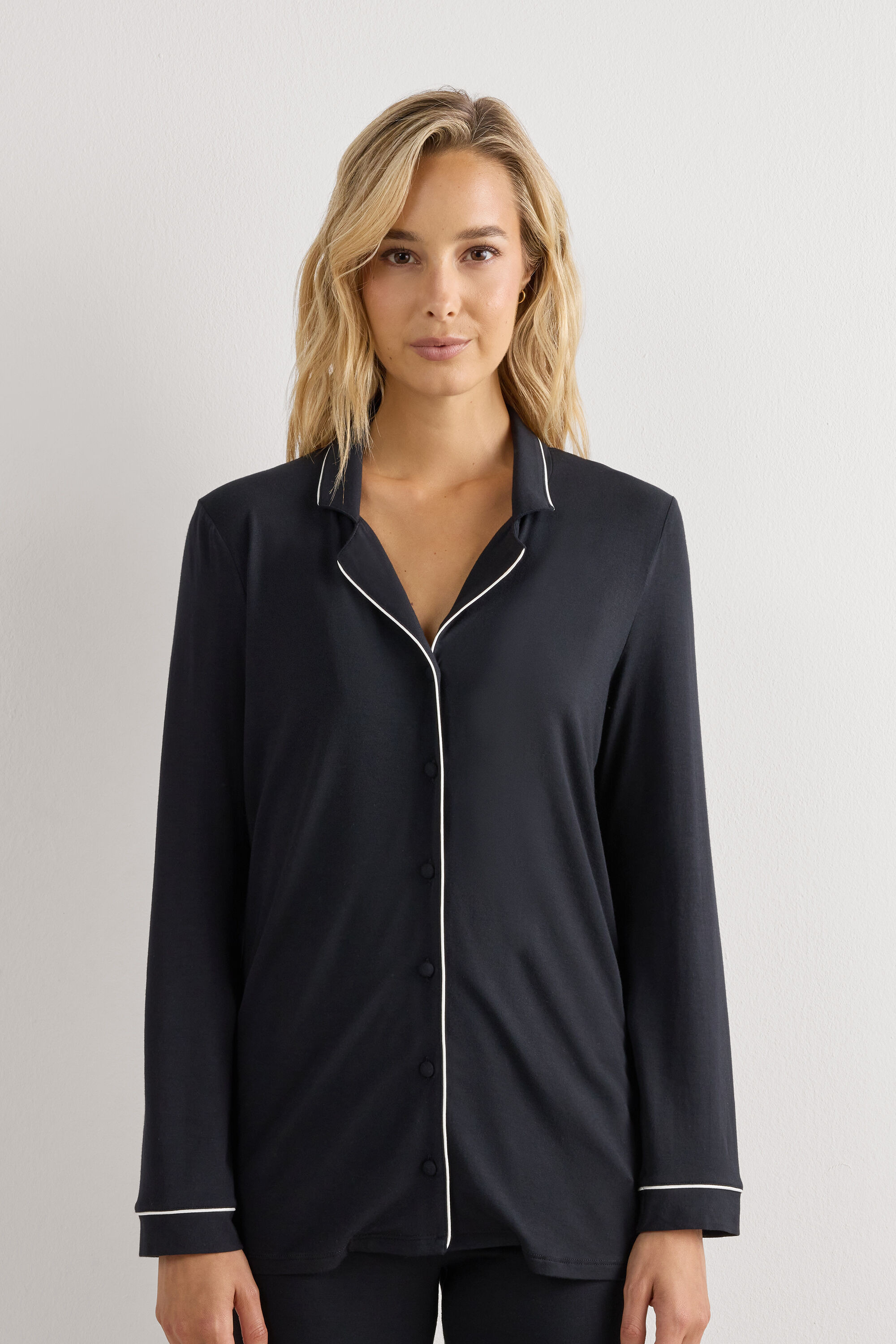 Long-Sleeve Micromodal Pajama Top - Intimissimi | Intimissimi (US)