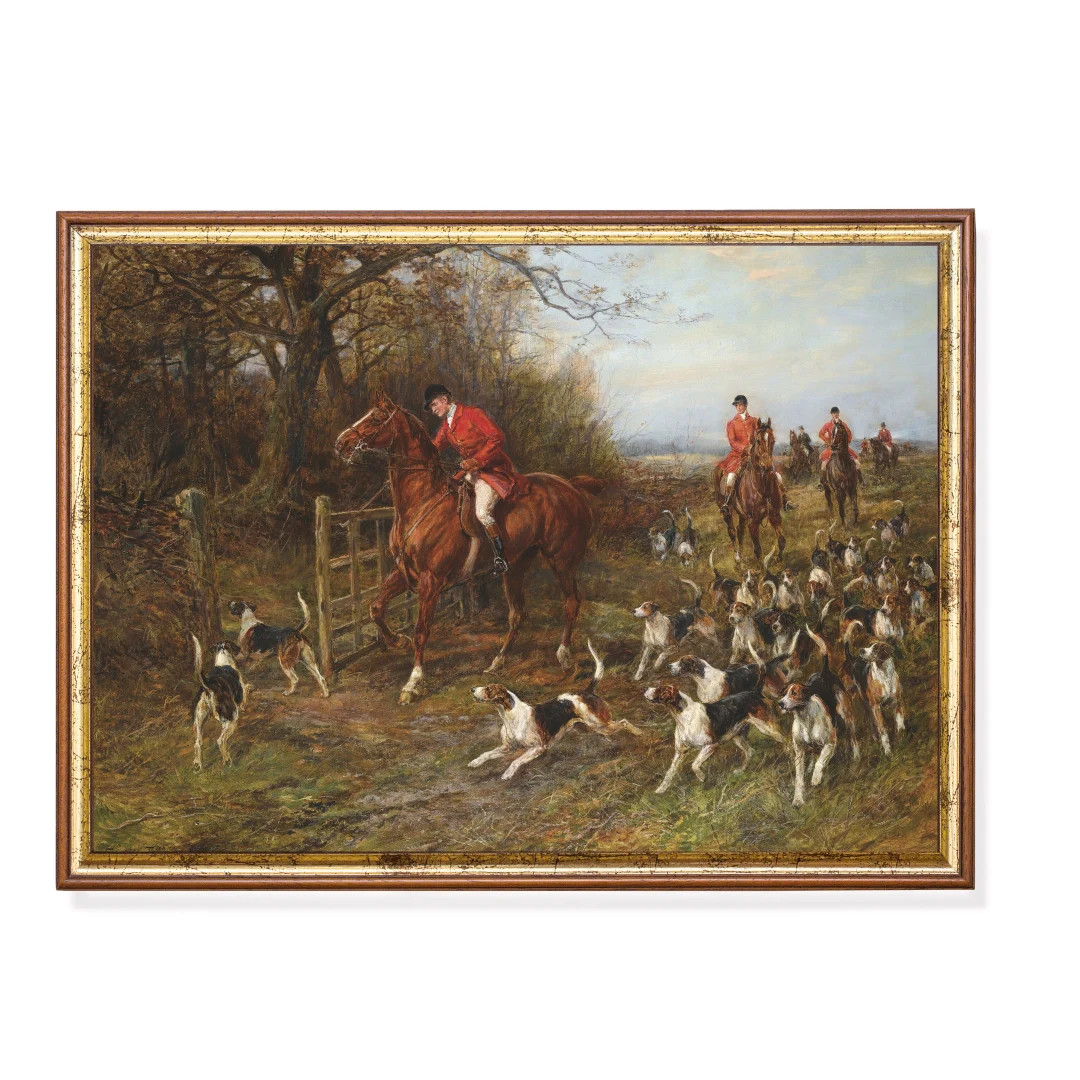 Vintage Fox Hunting Art Print: Equestrian Horse & Hound Scene | Etsy (US)