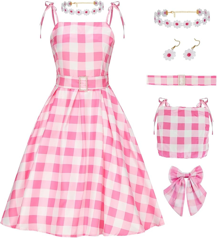 RAAIBB Adult Heroine Costume Women Halloween Costume 1950s Movie Heroine Cosplay | Amazon (US)