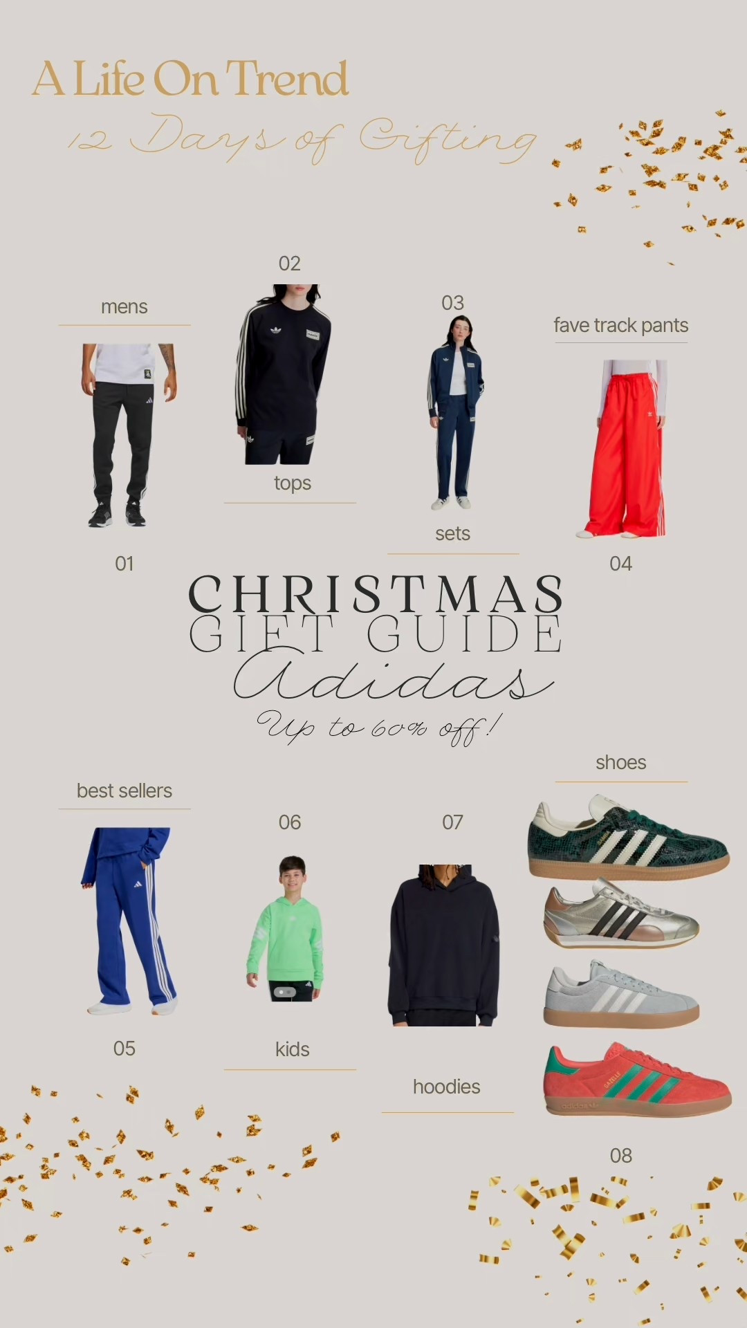 Up to 60% off at Adidas for the whole
Family! Order by 12/16 to guarantee delivery by Christmas. Something for everyone from kids to adults, stocking stuffers to limited items. Linking some of my faves including track pants from $25-$35 dollars!

#LTKGiftGuide #LTKHoliday #LTKSaleAlert
