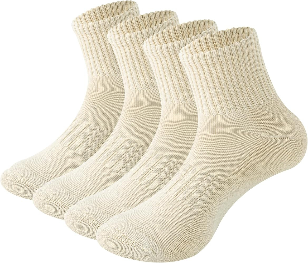 MAGIARTE Womens Athletic Cotton Mini Crew Socks Thick Cushioned Running Hiking Multi Sports Socks... | Amazon (US)