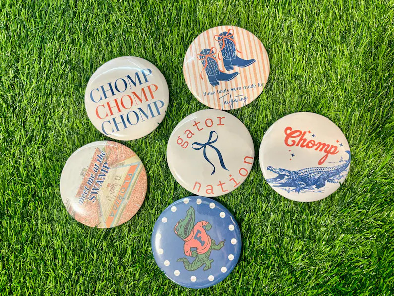 Florida Gator Game Day Buttons, Tailgate Party Favors | Etsy (Global)