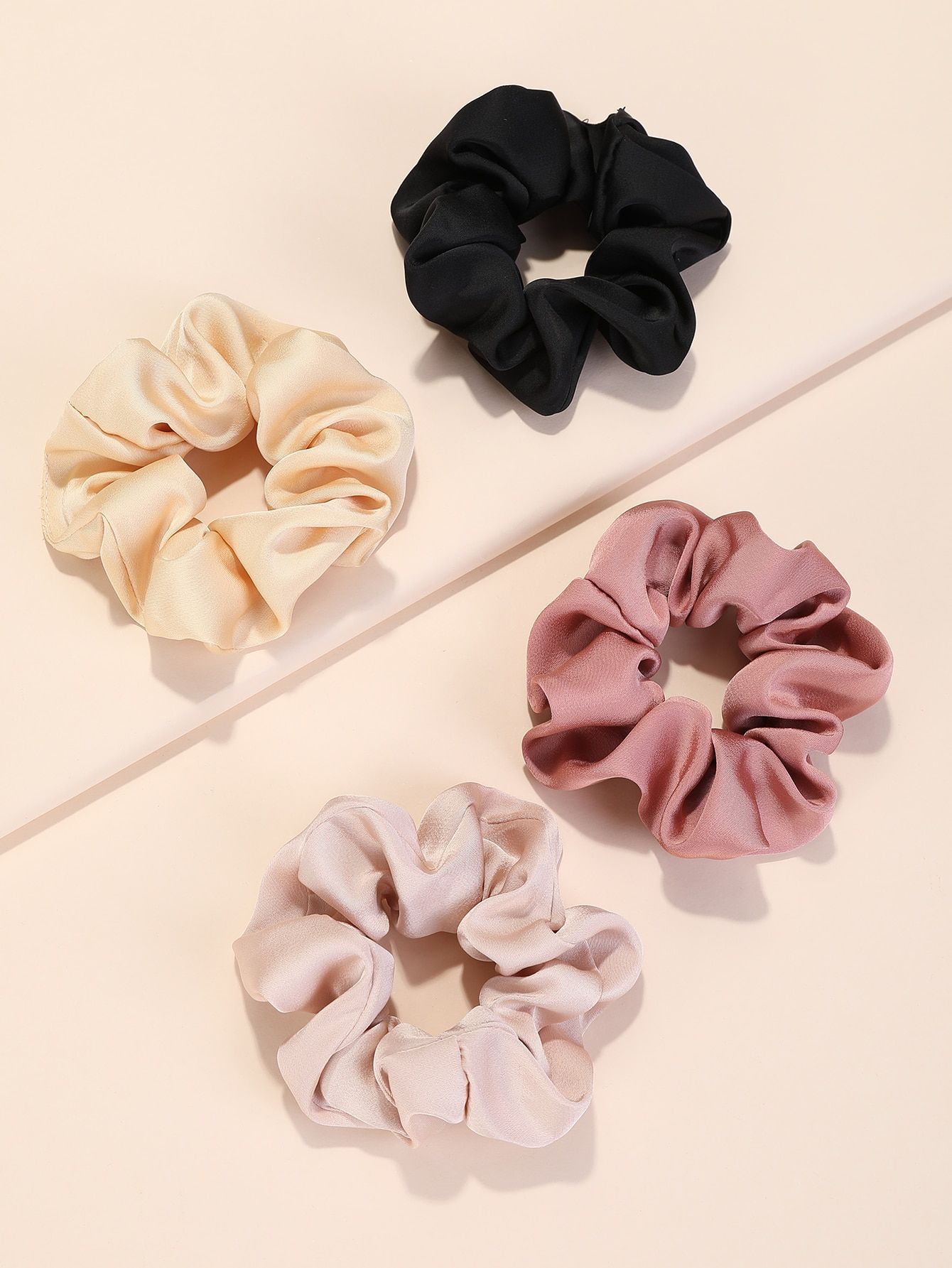 4pcs Simple Solid Scrunchie | SHEIN