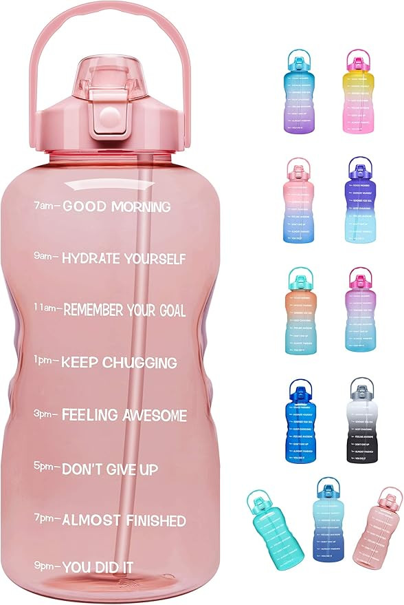 Venture Pal Large Half Gallon/64oz Motivational Water Bottle with Time Marker & Straw,Leakproof T... | Amazon (US)