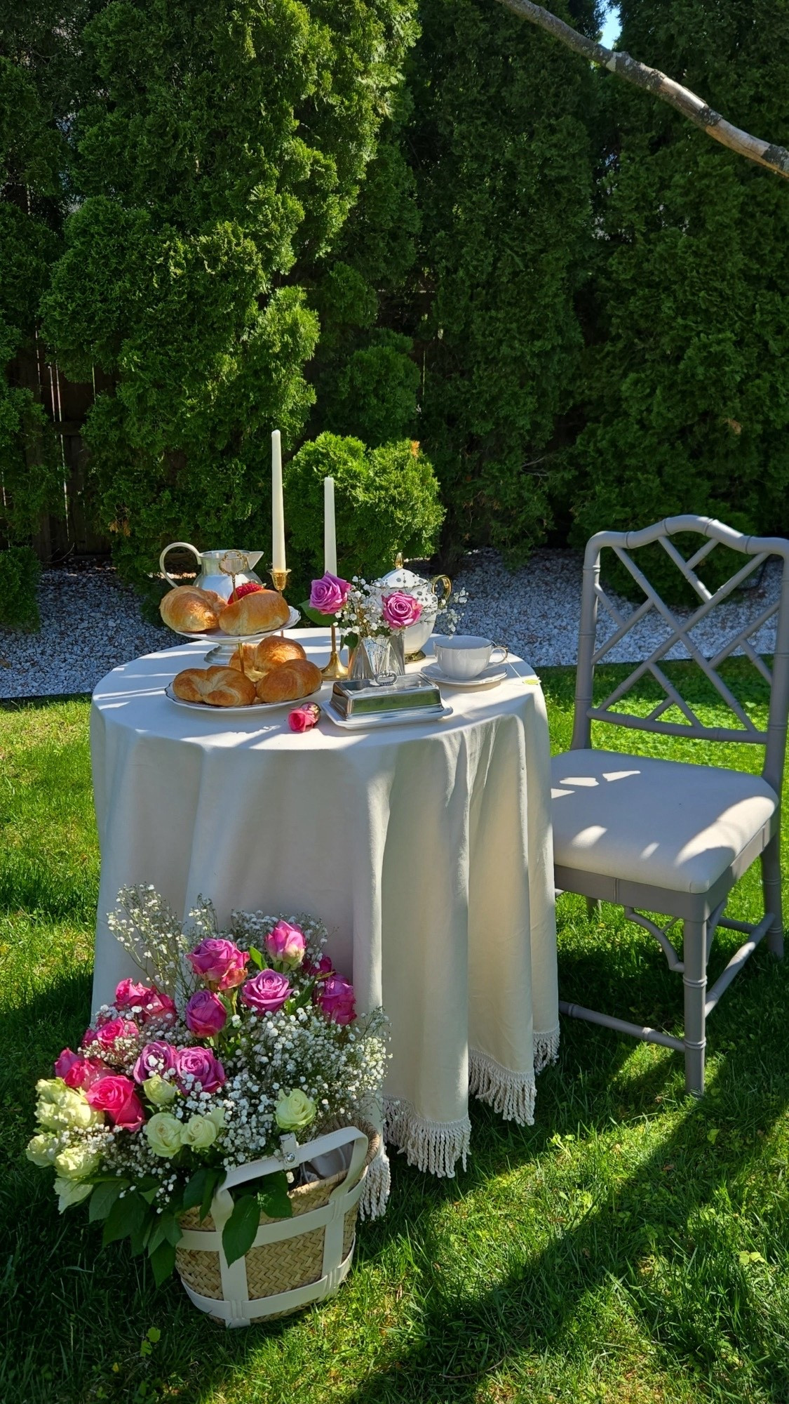 Fringe table tablecloth, Chippendale, chairs, silver, butter, dish, table, top, summer, spring.

#LTKHome #LTKSaleAlert