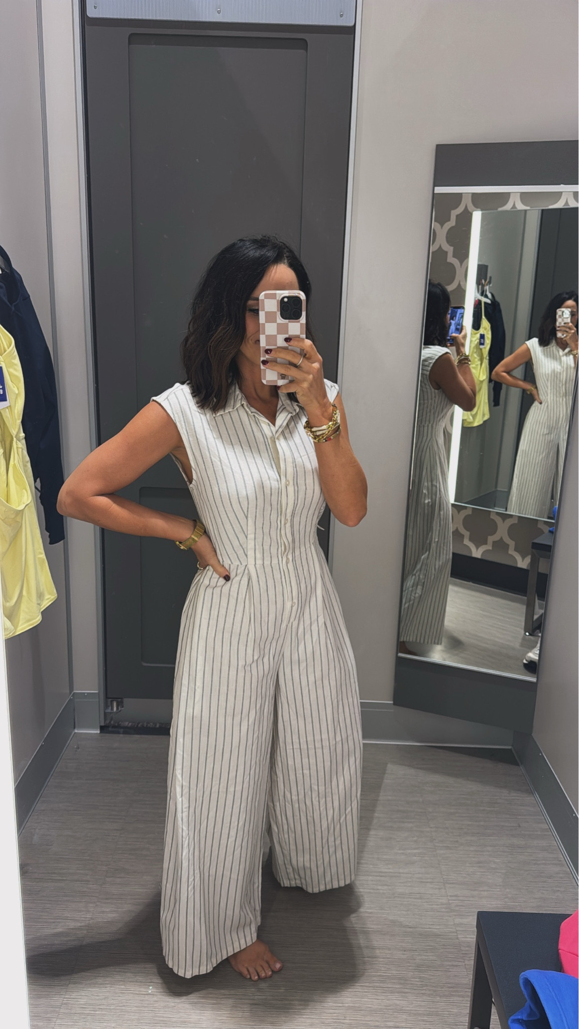 Yall! This jumpsuit is perfect for all the occasions. I’m obsessed with the white and black stripes. Love how flattering this fits. Target must haves cute jumpsuits affordable fashion mom approved special occasion styles cute date night outfits cute black and white look mom life fits target finds cute outfits Vintage Pickin 

#LTKootd #LTKdayinmylife #LTKmomlife
