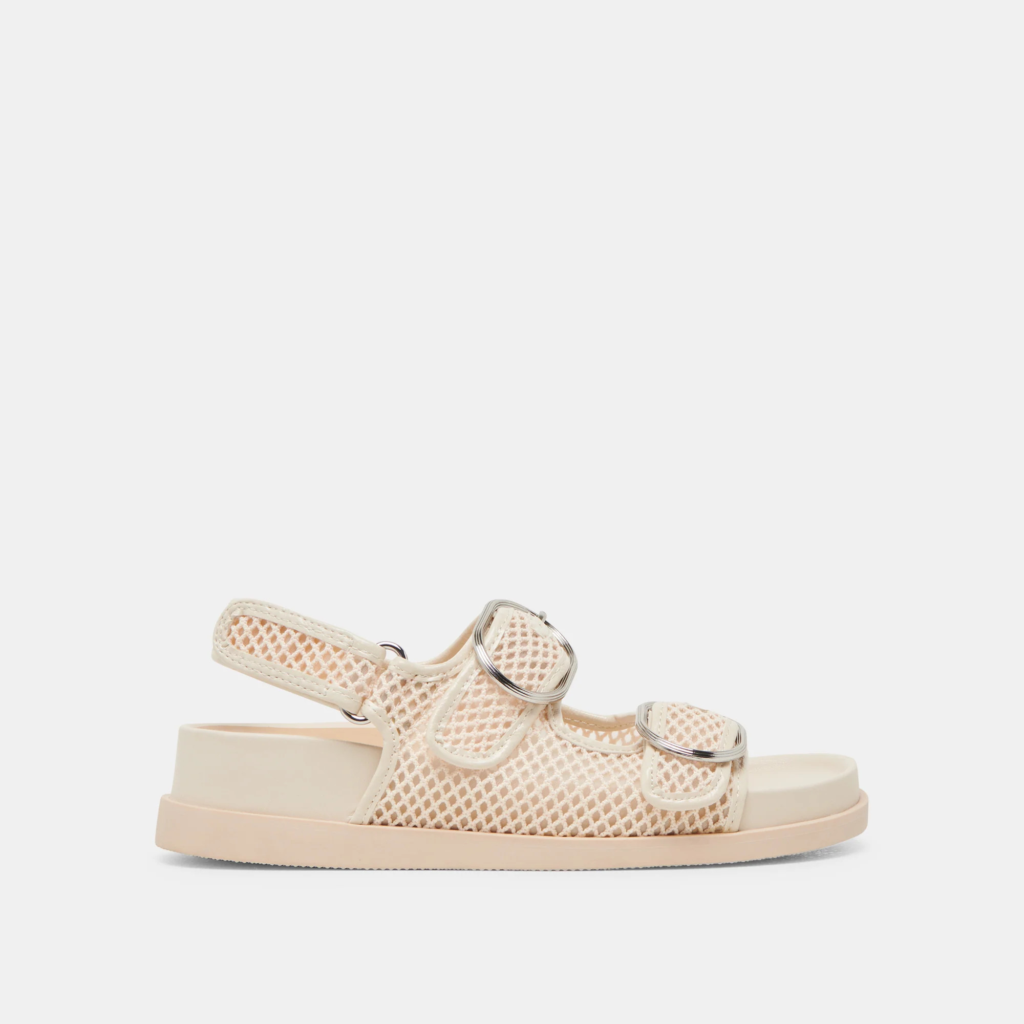 STARLA MESH SANDALS CREME WOVEN MESH | DolceVita.com