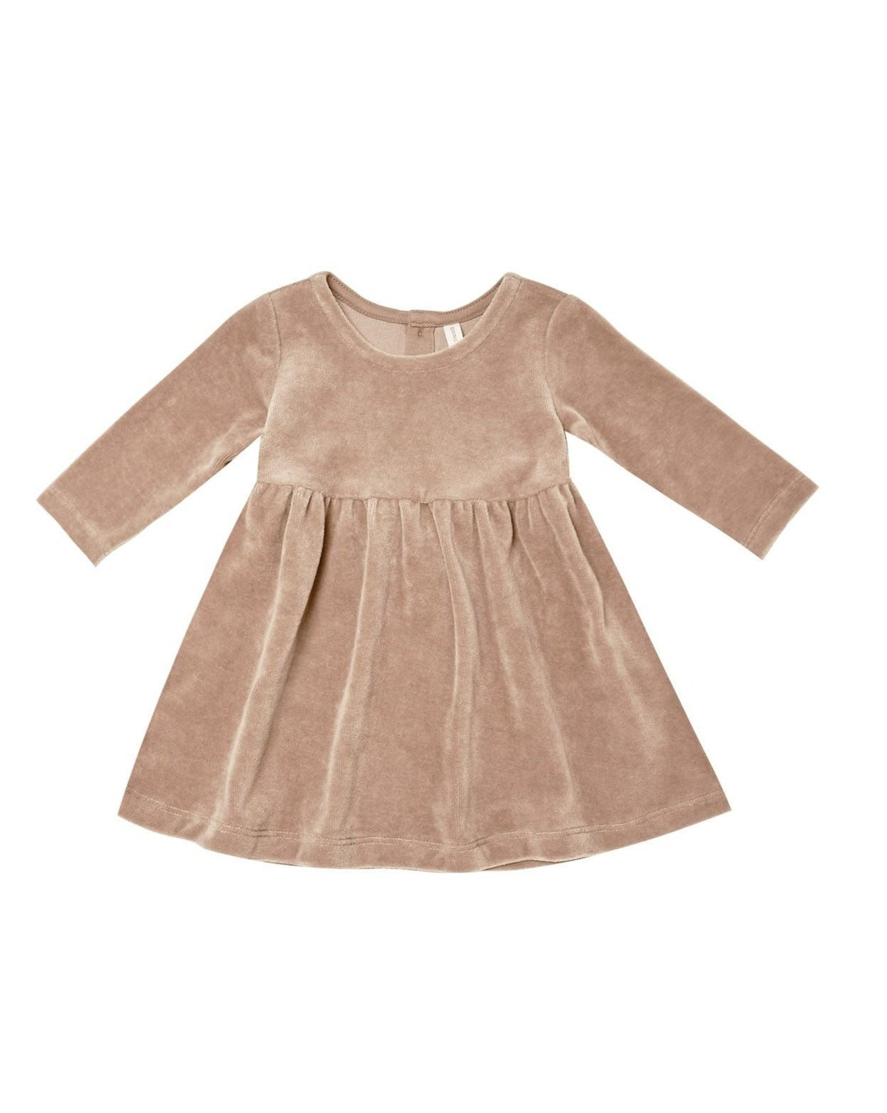 Velour Long Sleeve Dress | Blush | Quincy Mae | Baby & Toddler Clothing and Accessories – Bohem... | Bohemian Mama