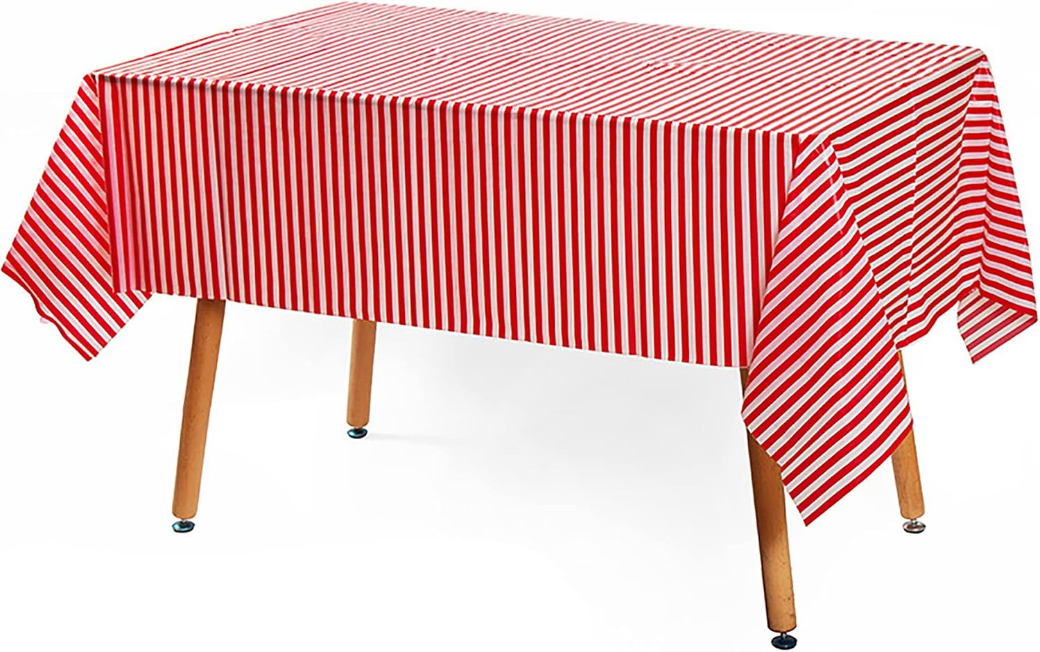 Yansanido Mantel desechable de plástico para fiesta de pícnic, 2 piezas, mantel de picnic de plástico a rayas rojas y blancas de 108 x 54 pulgadas, mantel rectangular (rayas rojas y blancas, 2) | Amazon (US)