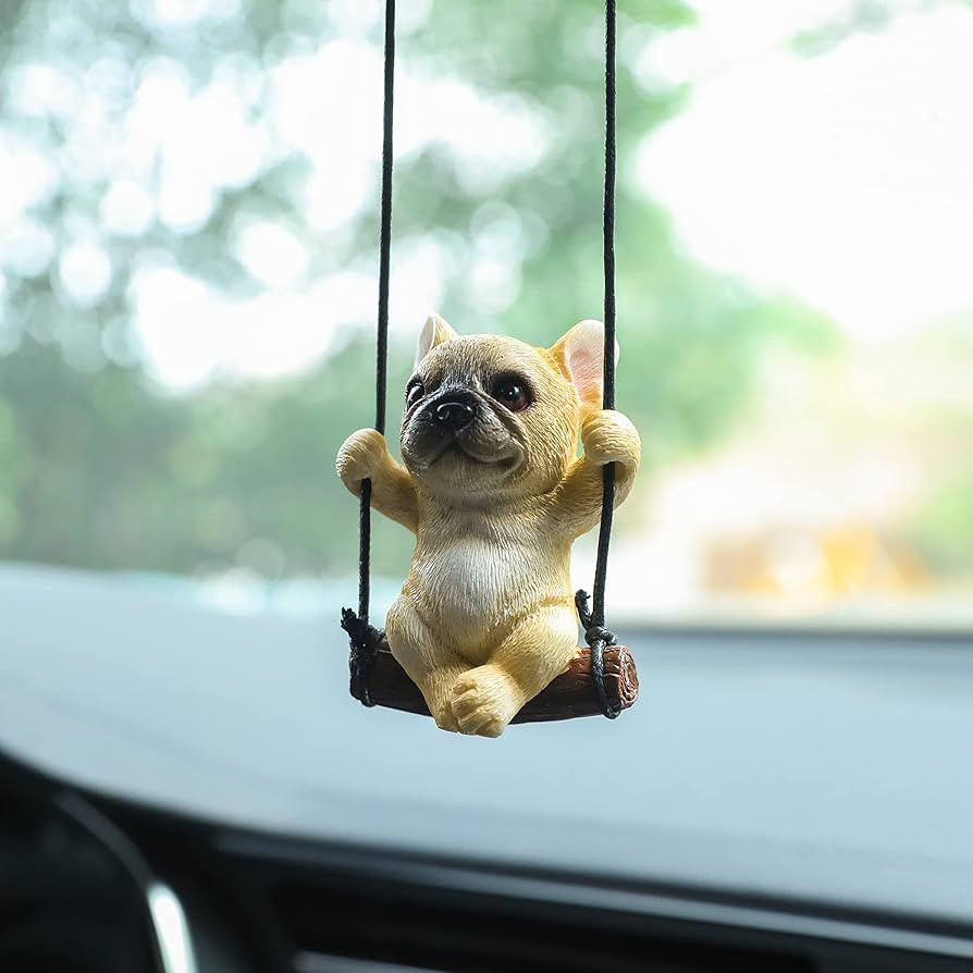 French Bulldog Car Ornament - Mirror Hanging Car Interior Accessory | Amazon (US)