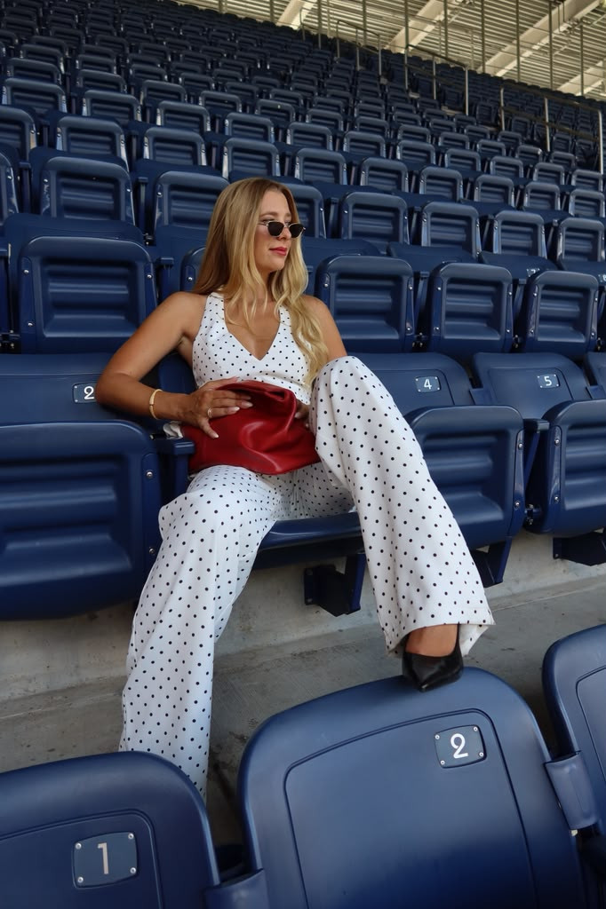 Chic & Timeless Polka Dot Peplum Set with a Pop of Red
 

 #LTKvlog #LTKU #LTKSaleAlert