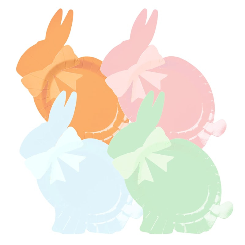 8-Pack Hoppy Easter Die-Cut Bunny Plates | At Home