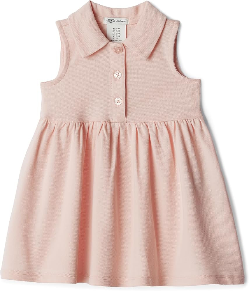 Amazon Essentials x Sofia Grainge Toddlers and Baby Girls' Cotton Pique Sleeveless Dress | Amazon (US)