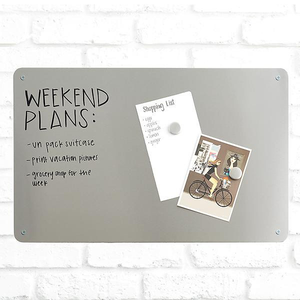 Three by Three Large Stainless Steel Magnetic/Dry Erase Board | The Container Store