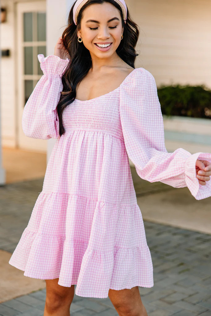 Uniquely You Pink Babydoll Dress | The Mint Julep Boutique