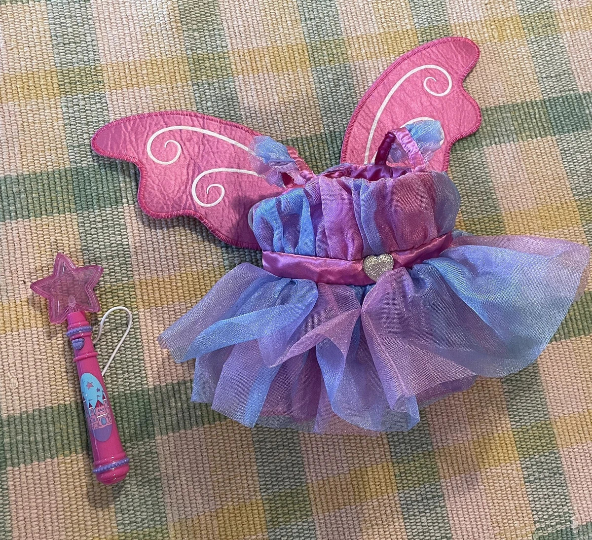 Build a Bear Pink Purple Fairy Tulle Dress Wings Teddy Clothes Outfit Wand lot  | eBay | eBay US