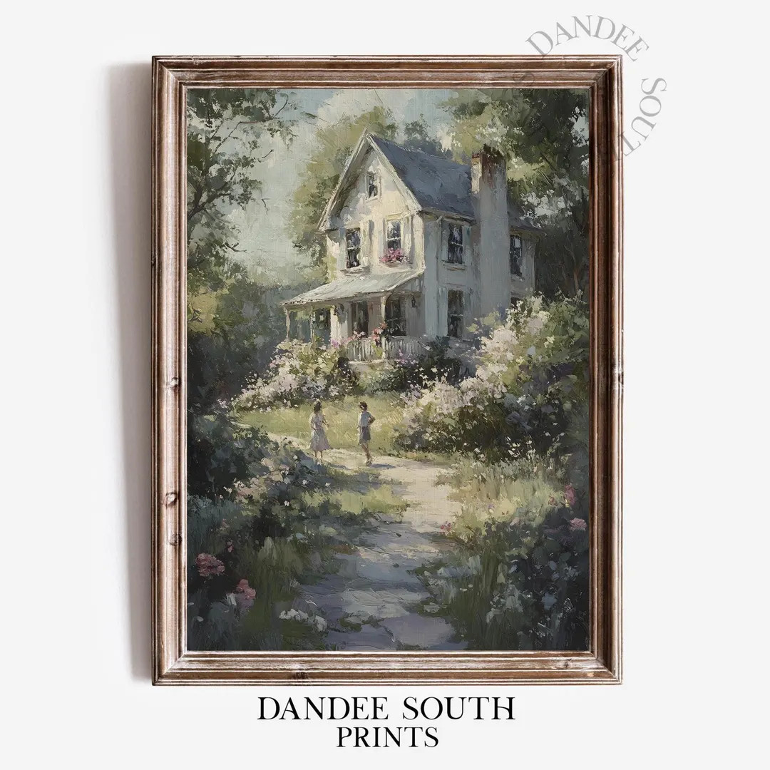 Cottage Garden Wall Art Printable, Country Garden Digital Wall Art, Cottagecore Decor, Farmhouse ... | Etsy (US)