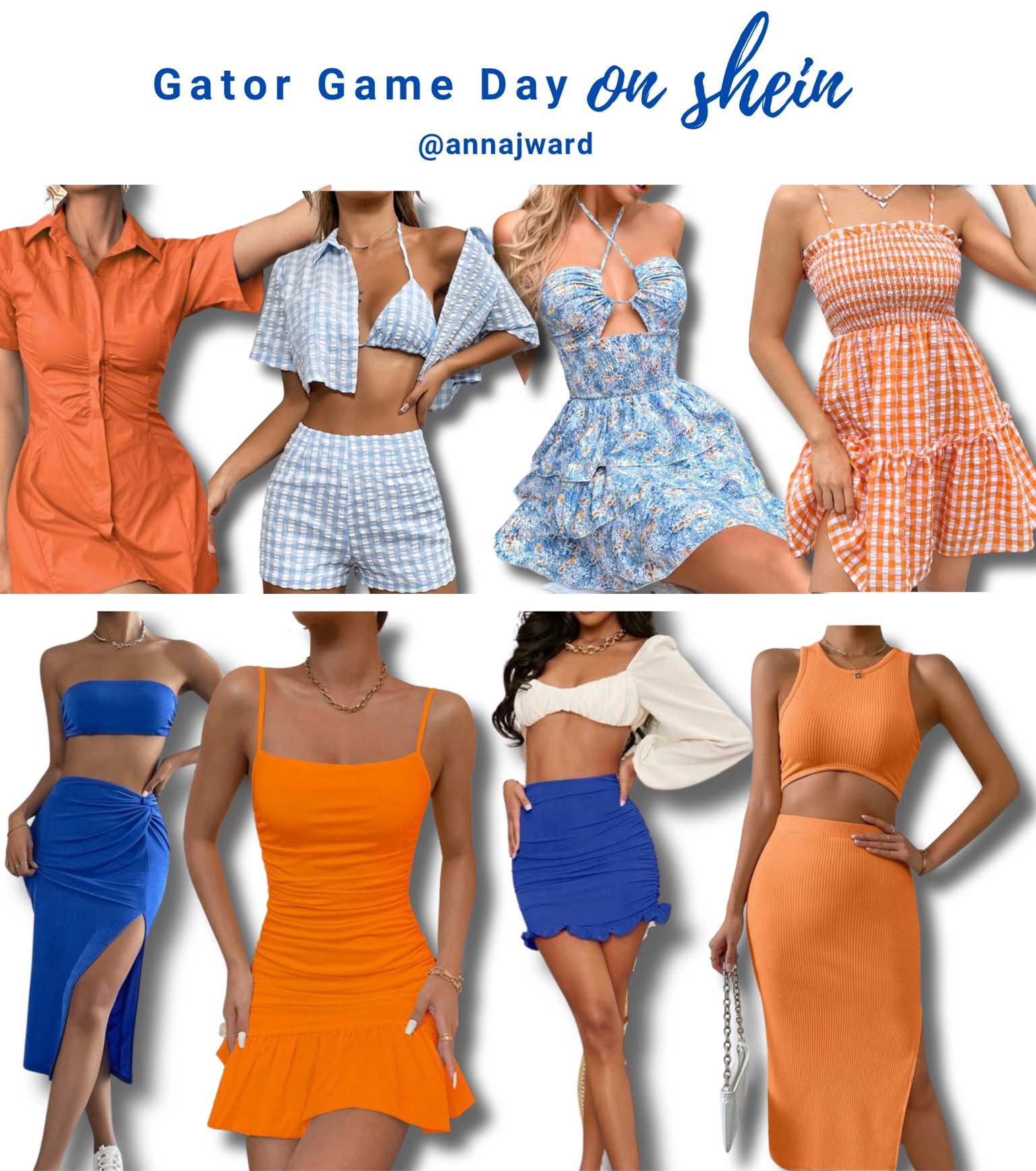 Gator game day outfit inspo on shein 🧡 orange and blue game day. Shein game day outfit inspo. Game day outfit ideas. UF game day outfit inspo. University of Florida outfit inspo  

#LTKunder50 #LTKunder100