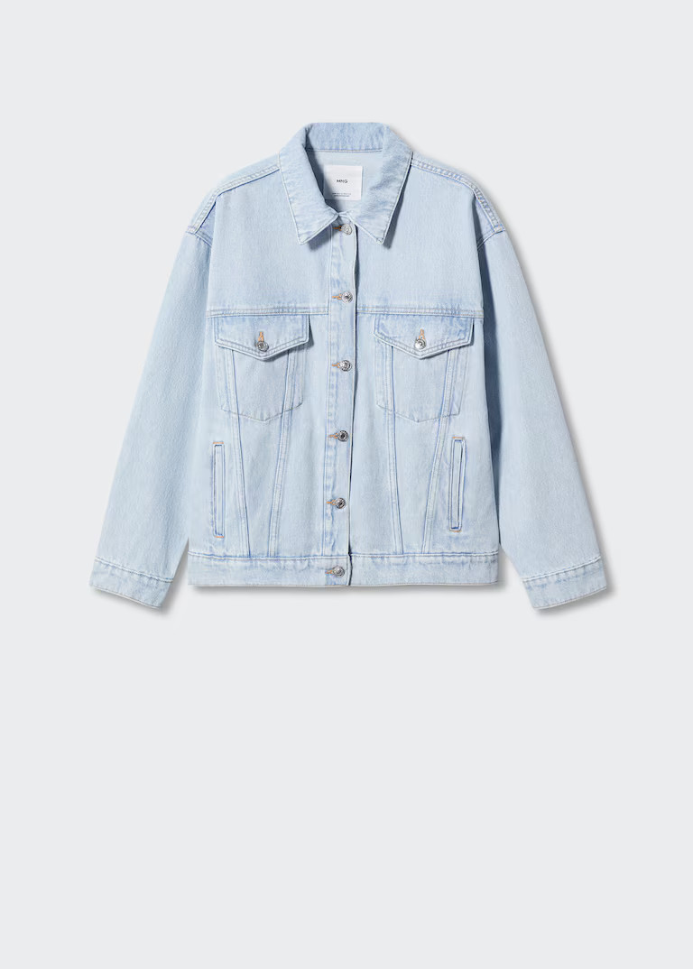 Denim oversized jacket | MANGO (US)