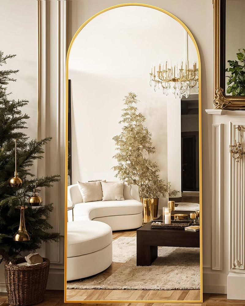 Antok Arched Full Length Mirror, 76"x34" Arched Floor Mirror, Glassless Mirror Full Length with S... | Amazon (US)