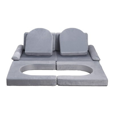 Modular Kids Play Couch Sectional Toddler Sofa with Armrests 10 Pcs Gray Heavy Duty | Target