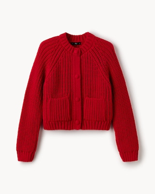F&F Chunky Knitted Cardigan in Red | Tesco F&F