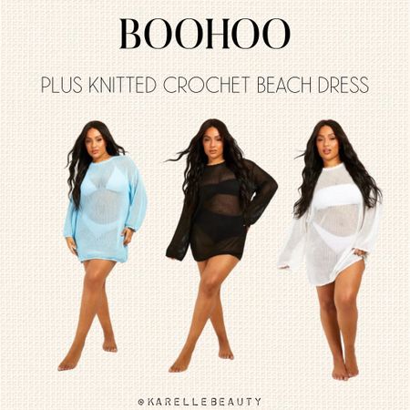 BOOHOO PLUS KNITTED CROCHET BEACH DRESS. 

#LTKfindsunder50 #LTKGiftGuide #LTKplussize