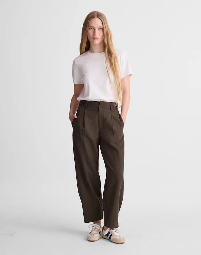 The Barrel-Leg Trouser in Drapey Twill | Madewell