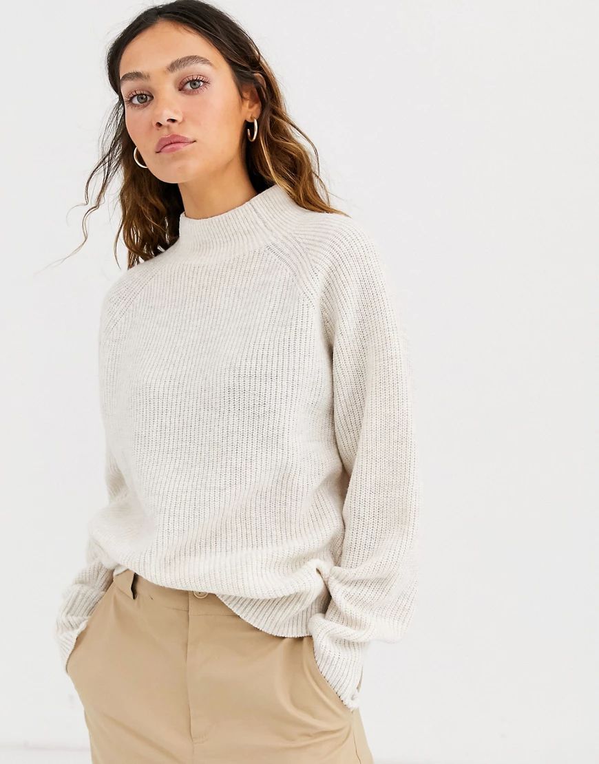 Weekday claudia sweater in white melange | ASOS (Global)