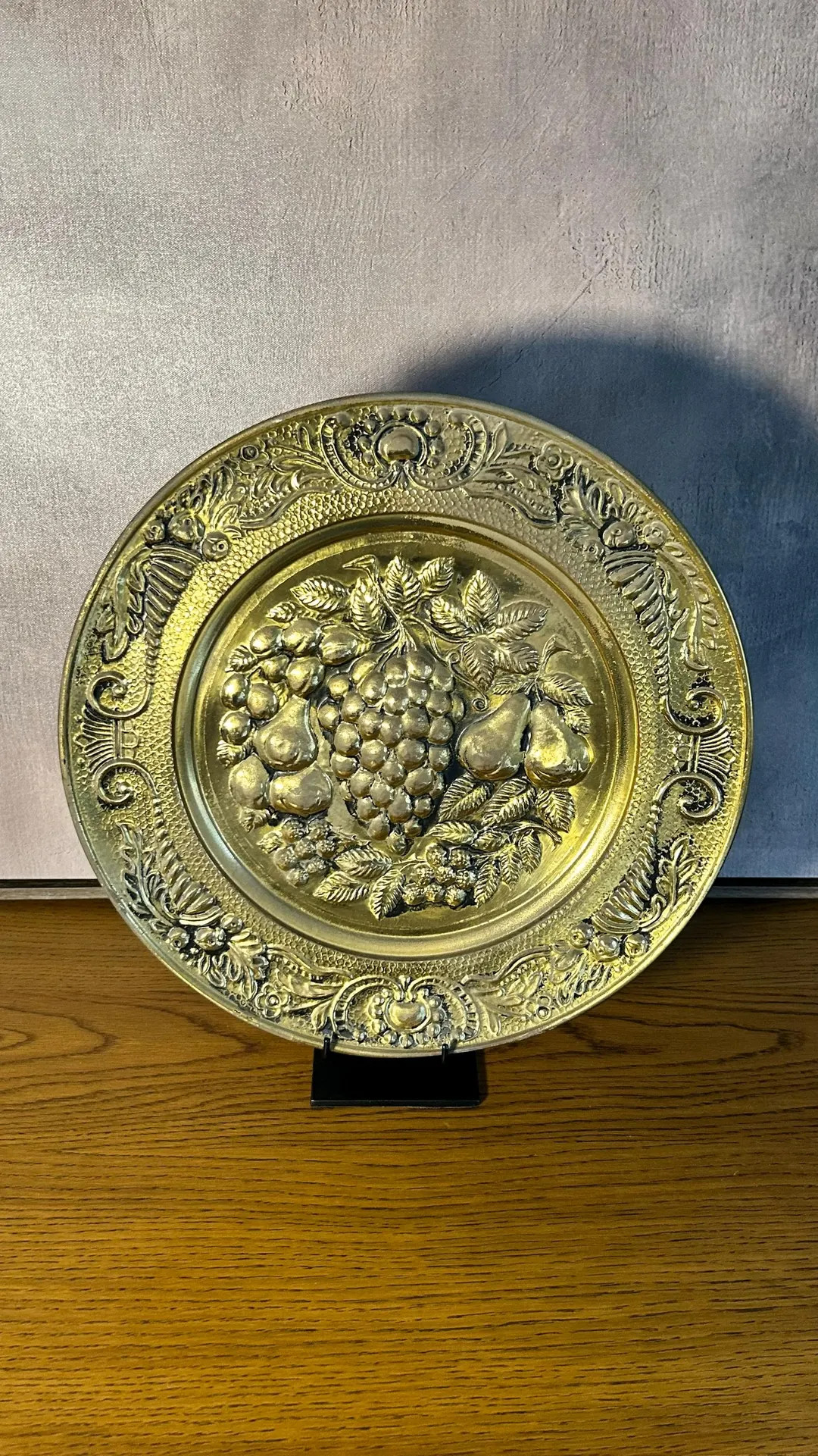 Mid-century Grape Embossed Brass Wall Plate or Trinket Dish | Etsy (US)