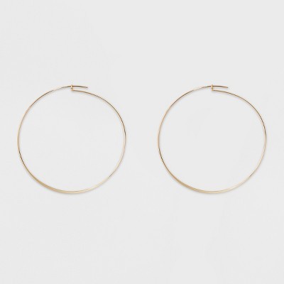Large Thin Hoop Earrings - A New Day™ Gold | Target