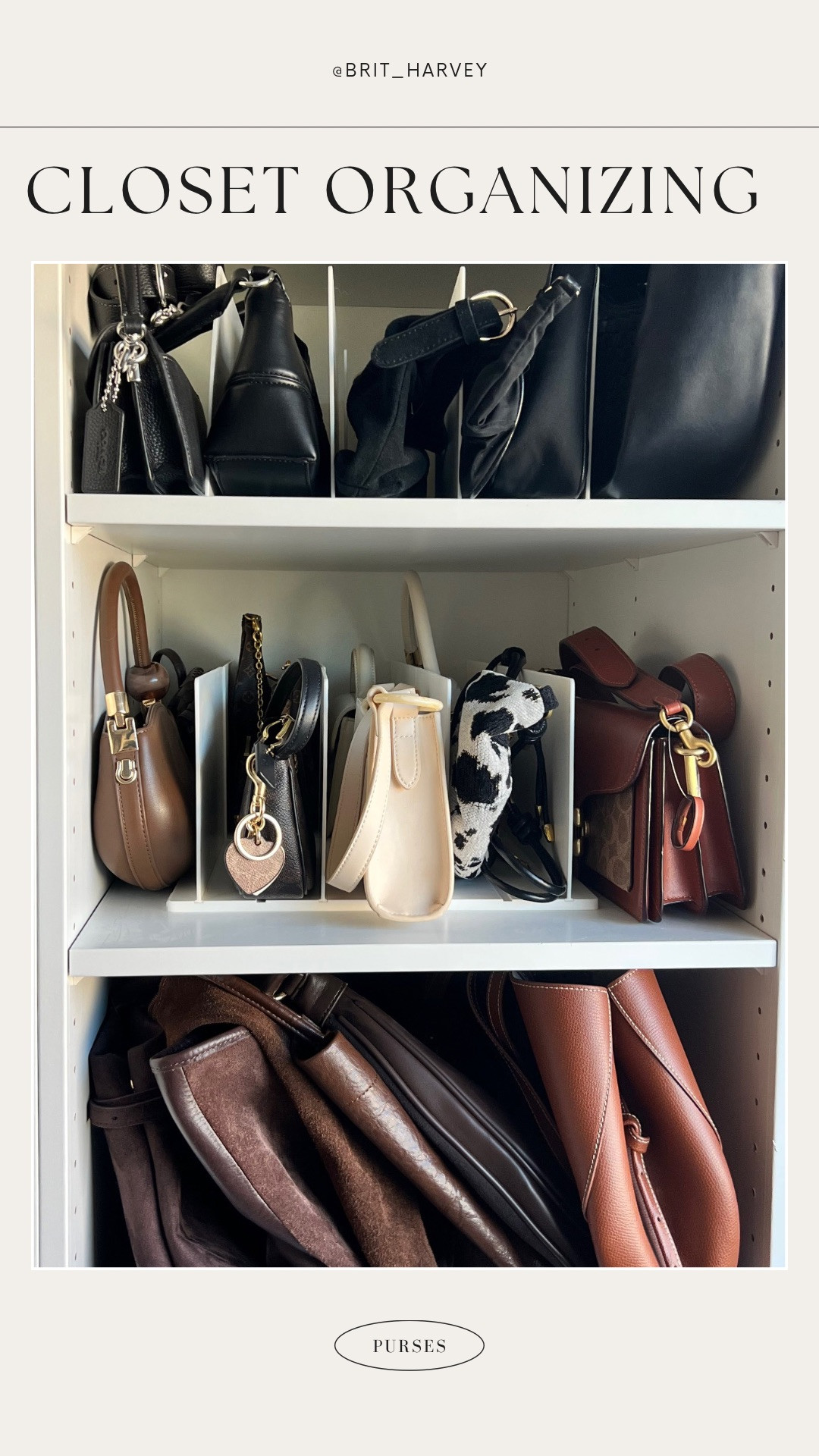 Closet Upgrade 👜
This purse organizer keeps handbags upright and perfectly displayed — easy to grab, easy to love.

#LTKhome #ClosetOrganization #PurseStorage #AmazonHomeFinds #HandbagOrganizer #HomeStyle 

 