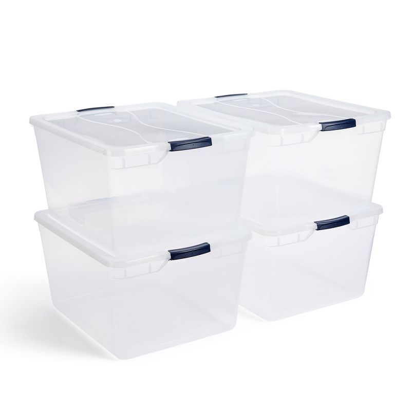 Rubbermaid Cleverstore Home/Office Organization 71 Quart Latching Clear Plastic Storage Tote Cont... | Target
