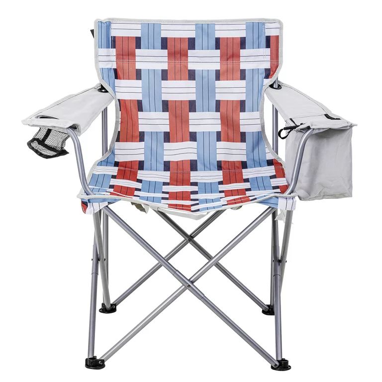 Ozark Trail Oversized Camp Chair, Adult, Retro Weave, Red, White, and Blue | Walmart (US)