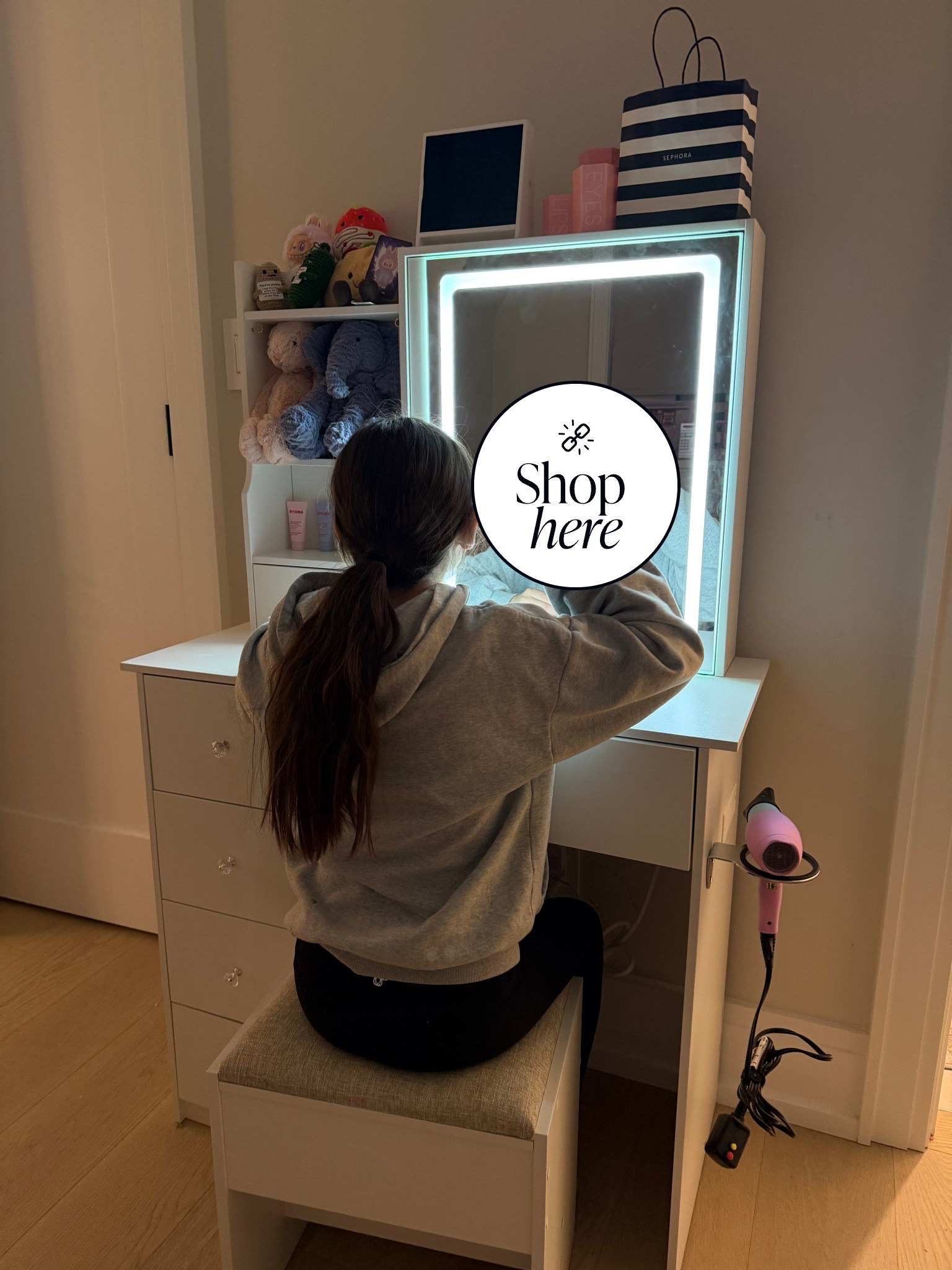The cutest LED Makeup Vanity with built in plug for hair tools! 

#LTKcanada #LTKsale #LTKhome