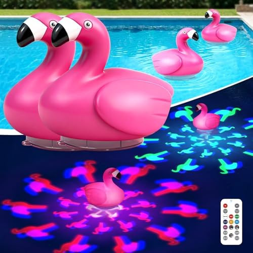 Floating Pool Lights,Upgraded Flamingo Pool Lights that Float,Rechargeable LED Floating Lights fo... | Amazon (US)