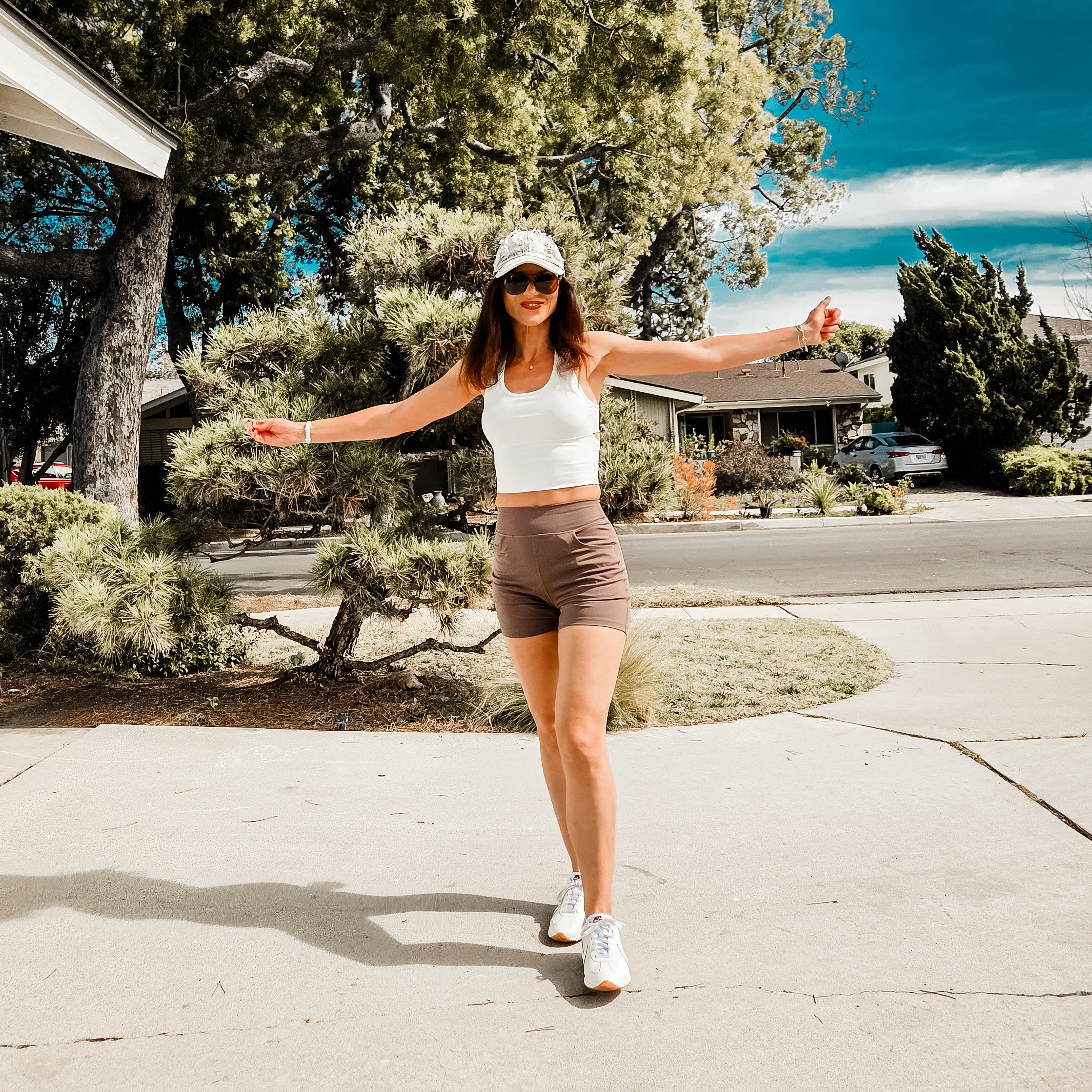 Ready work a sunny workout in these comfy shorts and beautiful athleasure top! 

#LTKfitnessgoals #LTKOver40 #LTKActive