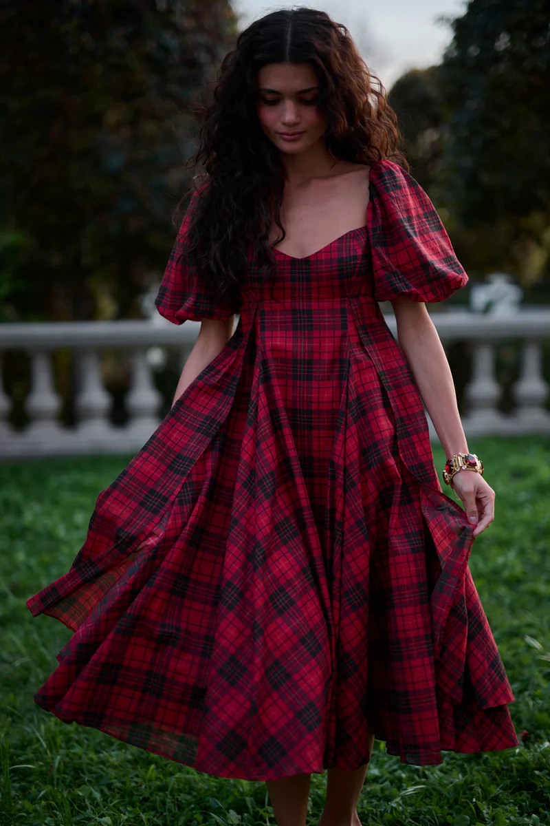 The Royal Tartan La Femme Dress | Selkie Collection