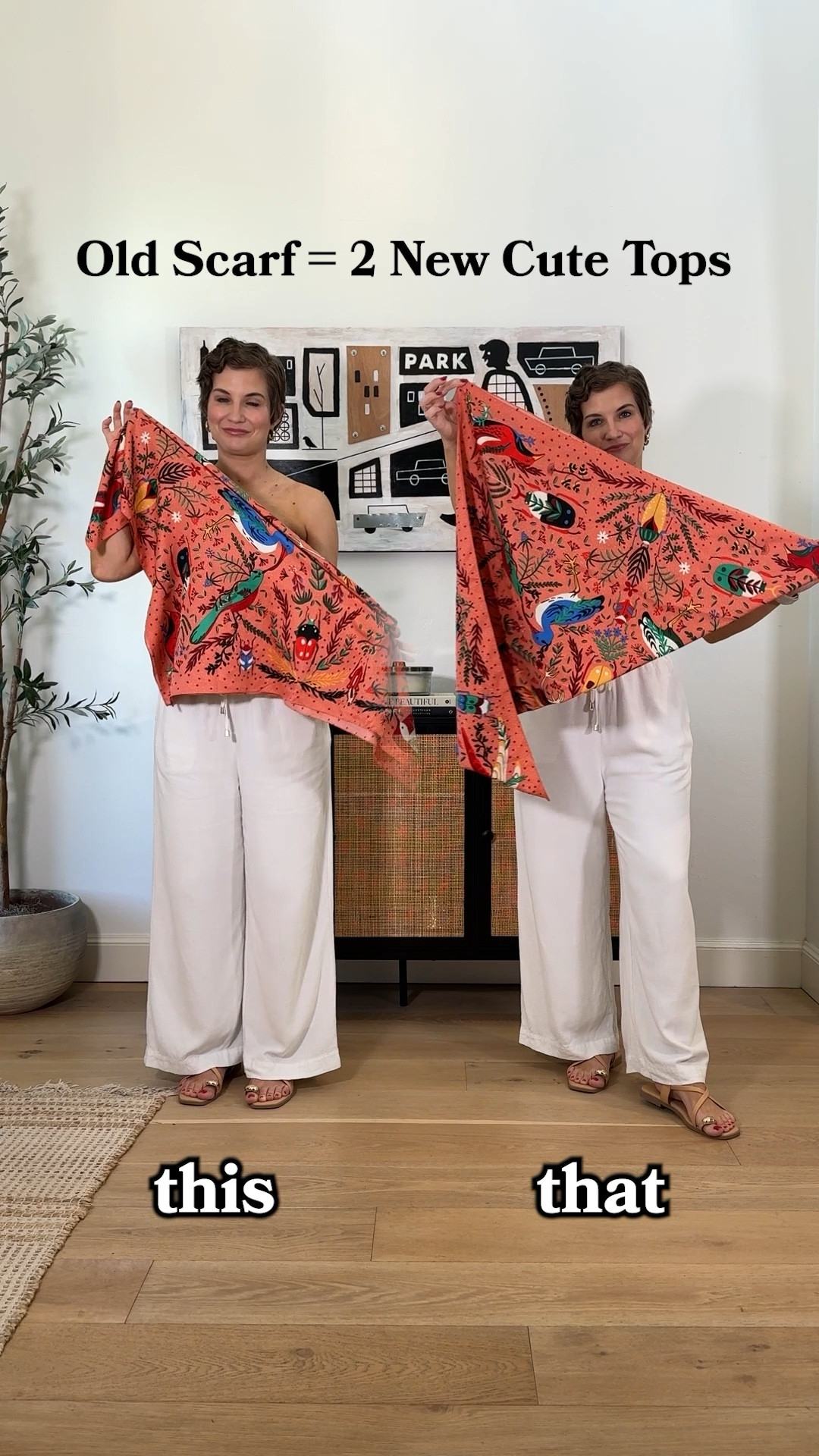 Transforming this old scarf into 2 fun new tops! 

#LTKStyleTip #LTKSaleAlert #LTKSeasonal