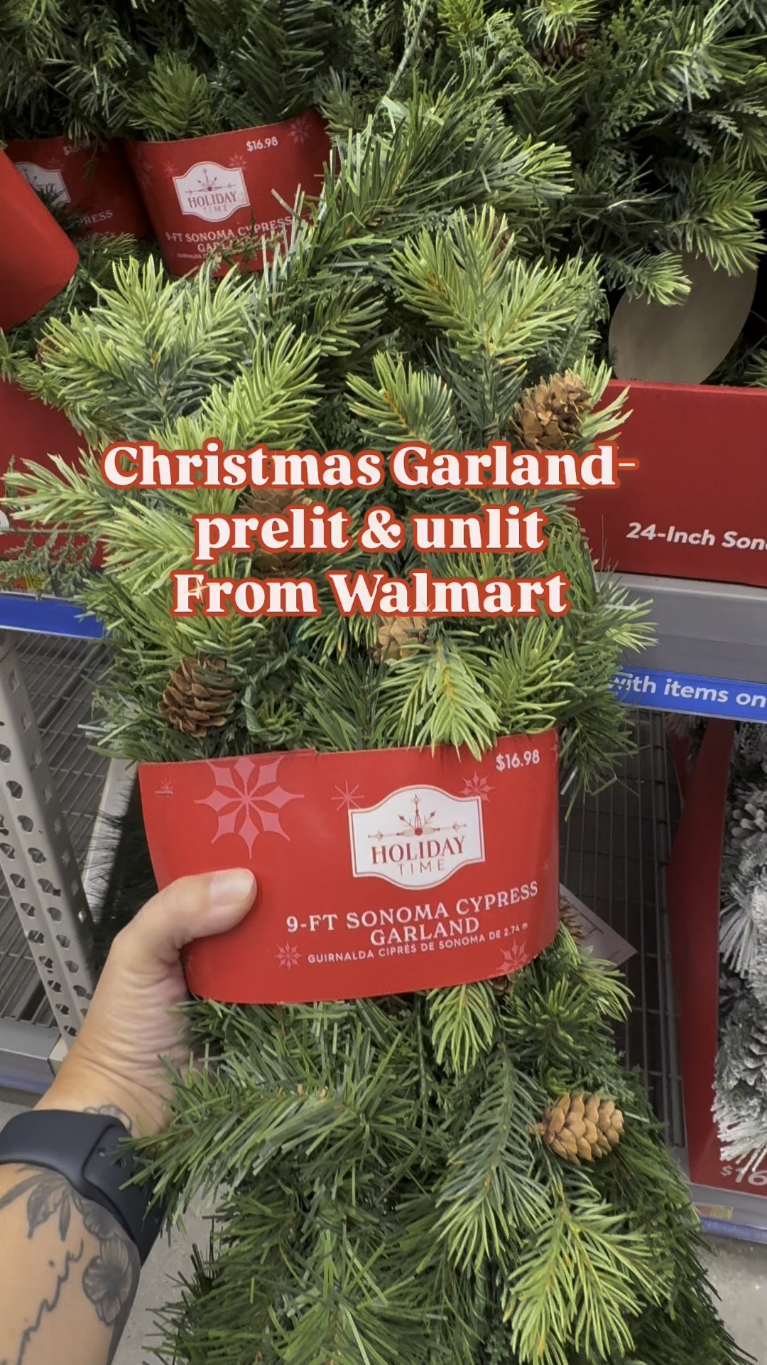 Beautiful Christmas garland from Walmart. Some are pre lit, some are unlit - add your own lights if you wish!! 

My favorite garland is Green Faux Christmas Garland, 6 Foot, by Holiday Time - you’ll see it in my next few reels!

This Greenery 6-foot Christmas Garland will be creating a signature look and feel anywhere. The garland measures six feet long to drape over mantels or doorways, down staircases, around other decorations, or as a dressing for your holiday dining table. The Holiday Time Greenery Christmas Garland beautifully complements a variety of holiday decor styles.

Follow me for more seasonal and holiday content! 🎅🏼🎄

#christmas2024 #christmas #cozyvibes #christmascountdown #christmastree #happyholidays #christmasdecor #walmartchristmas #walmartcreator #iywyk #garland #christmasgarland

#LTKSeasonal #LTKVideo #LTKHome