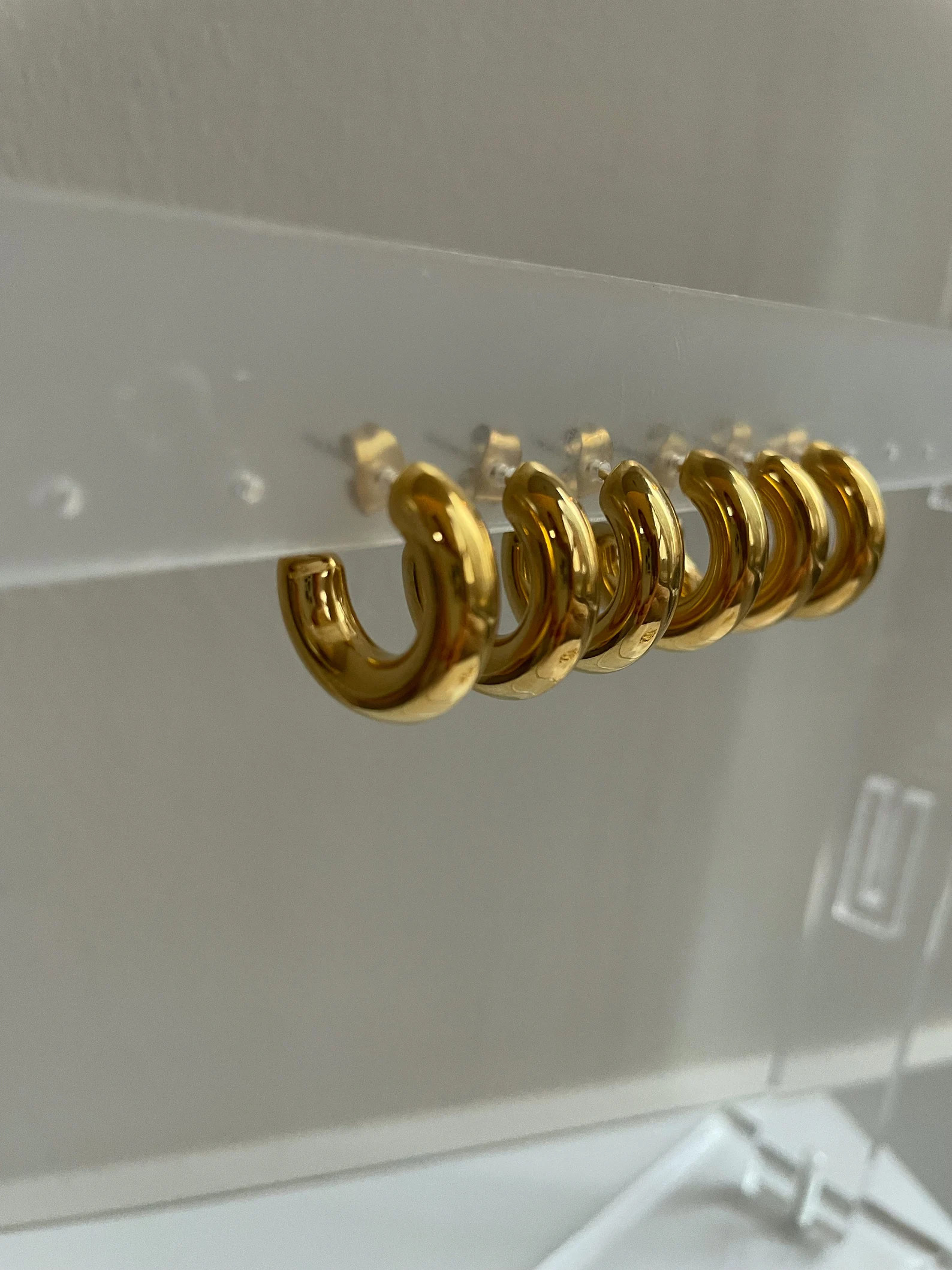 Chunky Hoops, 18K Gold Plated Stainless Steel Hoops, 20mm Hoop, Wedding Guest Earrings, Bridesmai... | Etsy (US)