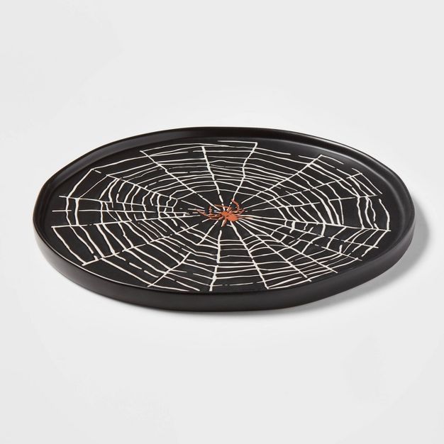 13" Halloween Stoneware Web Serving Platter - Threshold™ | Target