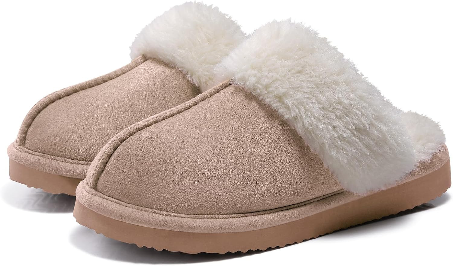 Fuzzy Memory Foam Slippers for Women Indoor Outdoor House Shoes | Amazon (US)