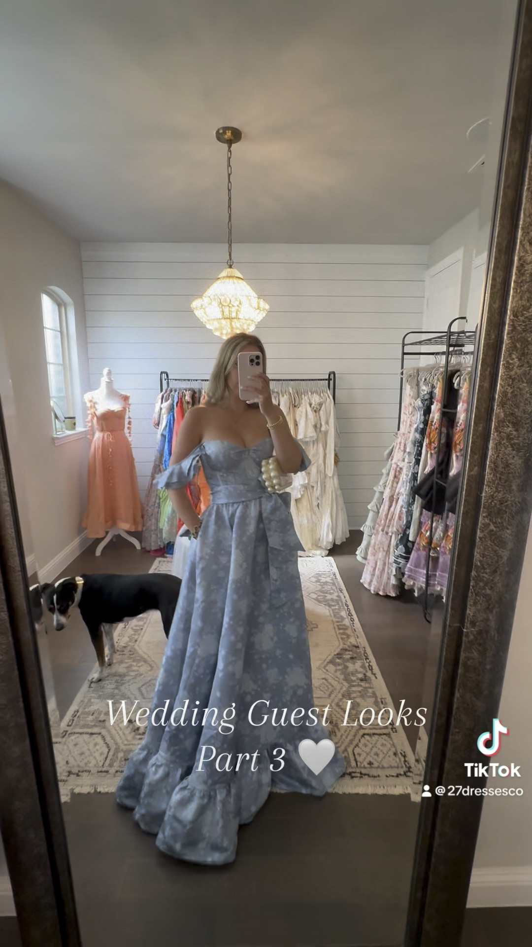 Wedding guest look featuring the V. Chapman Veronica Dress, Cult Gaia Eos Pearl Clutch, Bauble Bar bracelets, Anton Heunis earrings & Tony Bianca heels 💙 Dress, clutch & earrings available to rent online 27dressesco.com

#LTKVideo #LTKFindsUnder100 #LTKWedding