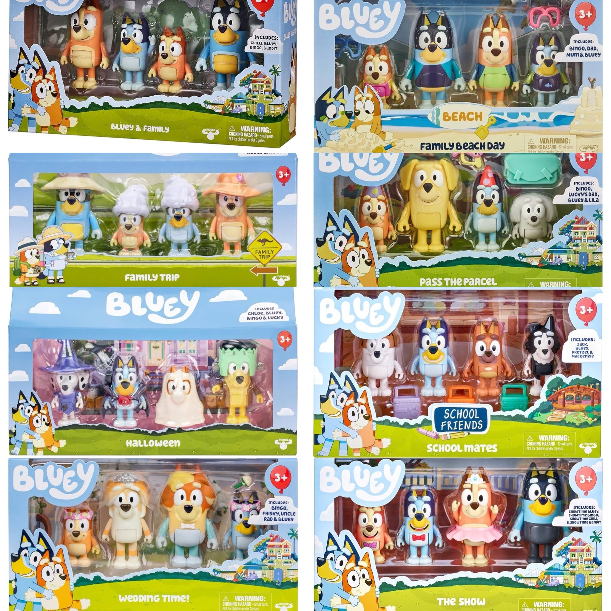 Bluey and Family 4 Pack of 2.5-3" Bluey, Bingo, Chilli, Bandit Poseable Figures
Christmas
Birthday
Holiday
1st Christmas 
1st birthday
Toddler
Kids
Baby 
Infant
Gift guide
Disney
Popular 
Trending 

#LTKBaby #LTKKids #LTKGiftGuide