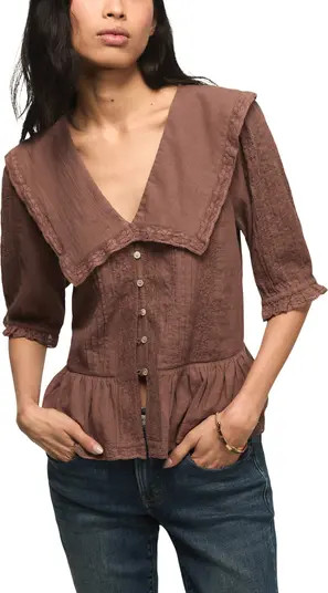 Lucky Brand Lace Peplum Top | Nordstrom | Nordstrom
